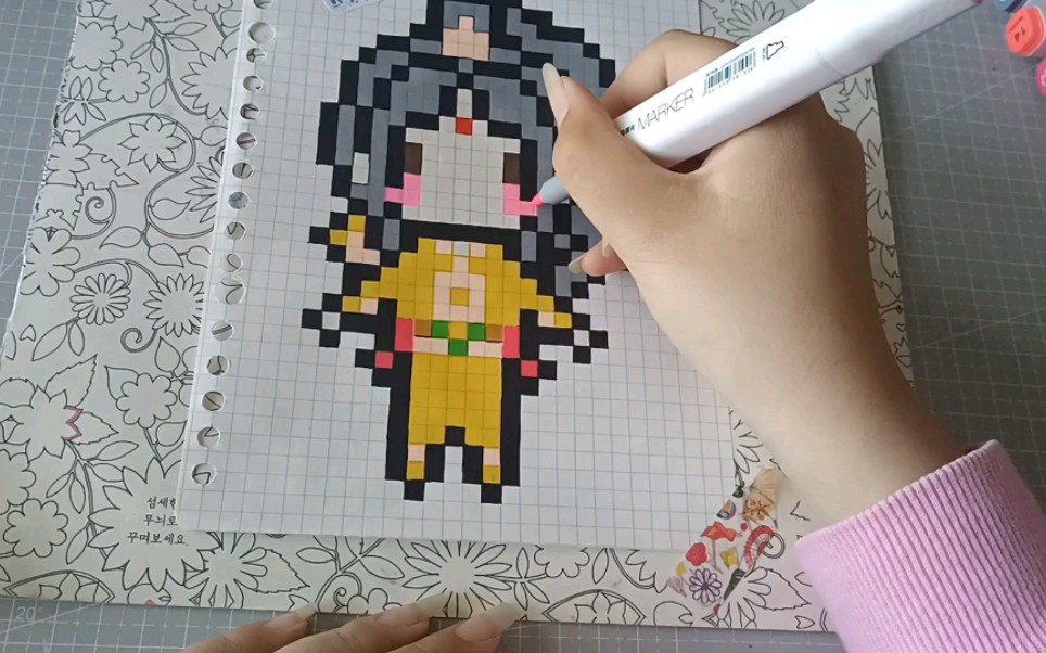 魔道格子画过程——金凌