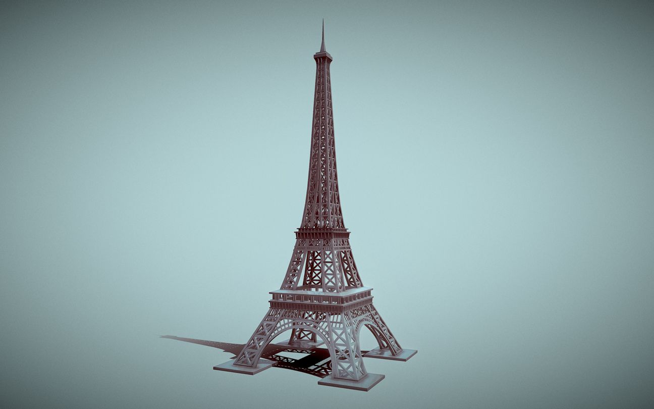 3d模型 - 埃菲尔铁塔 - 自制 - 私信享折扣