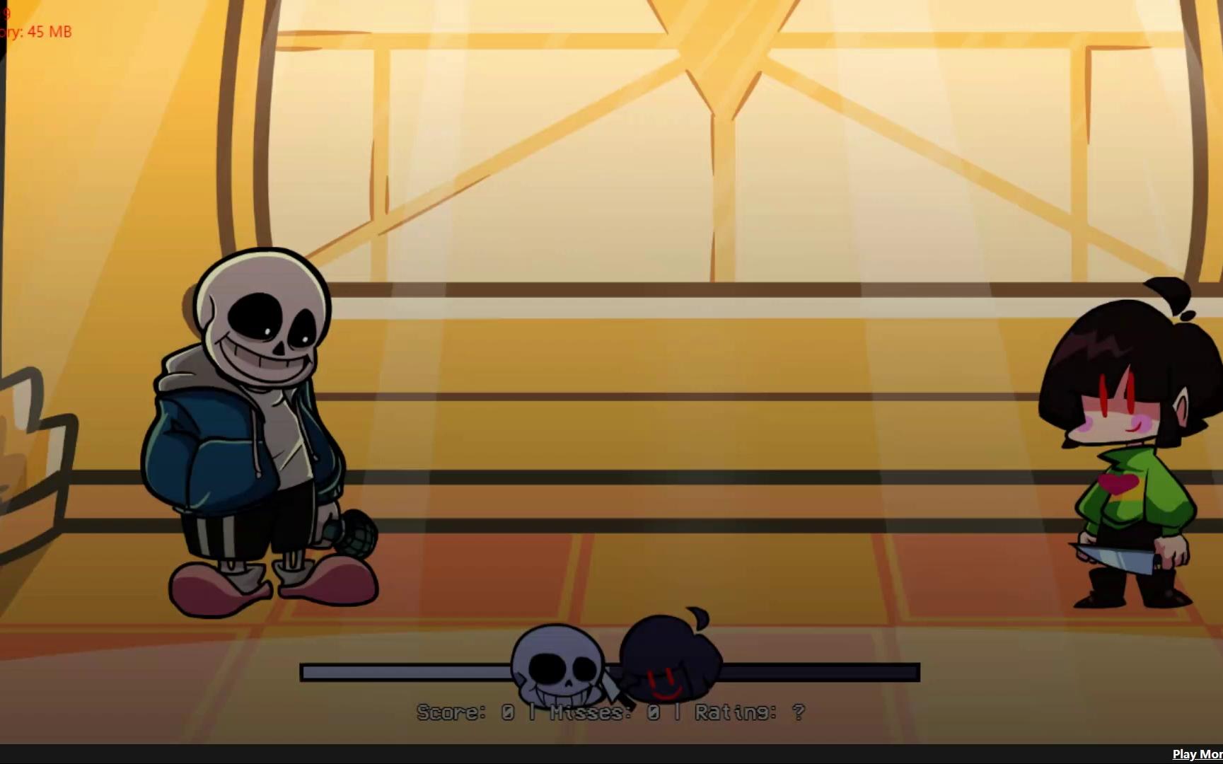 fnf skeleton bros vs chara, sans & papyrus