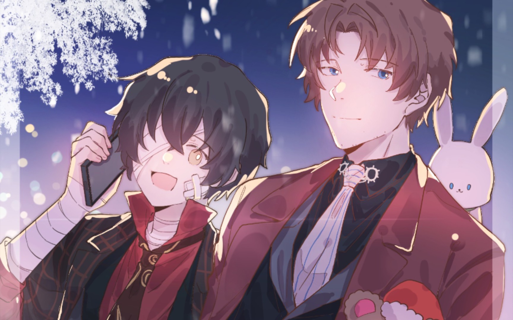 【文豪野犬/织太绘画过程】织田作生日快乐!_哔哩哔哩_bilibili