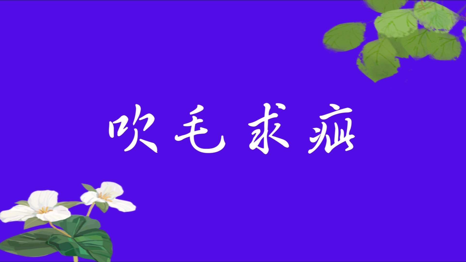 吹毛求疵 | 每天积累一个成语哔哩哔哩bilibili