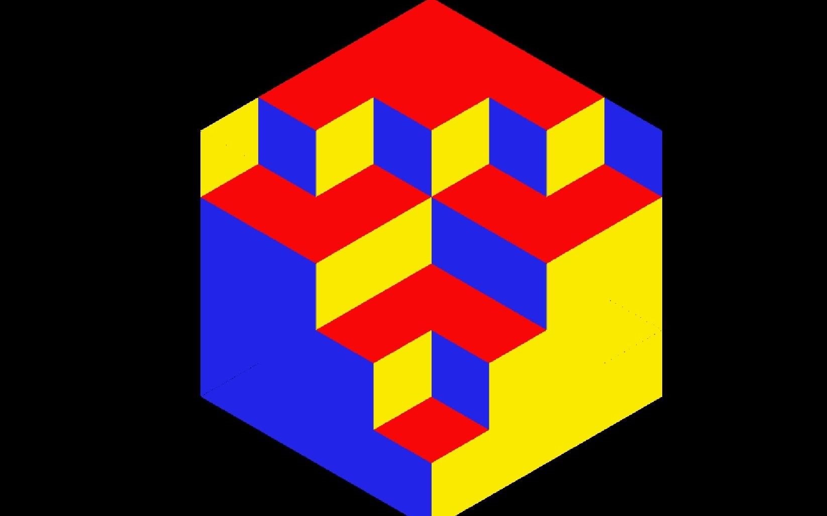 九章格数学游戏:蜜格4*4*4平面菱形块铺陈的2807种图形