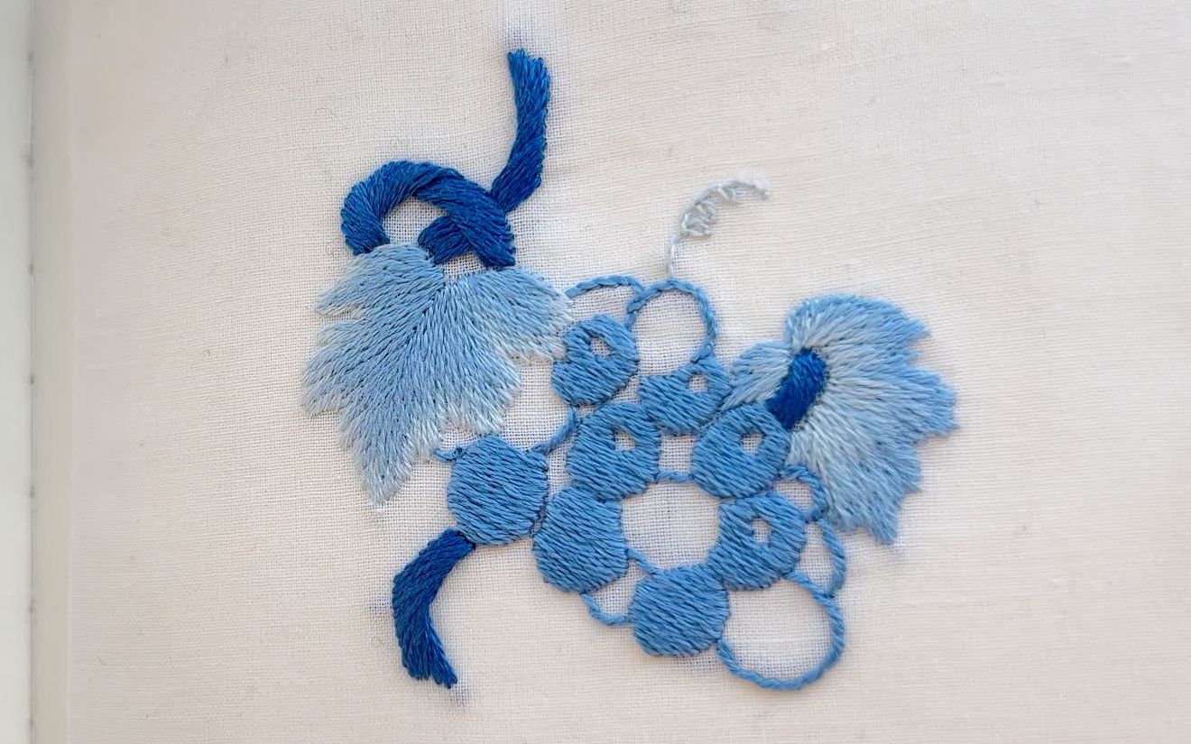 【胡桃元刺绣小课堂】散套针 双套针讲解 《葡萄》| 是学会了可以绣