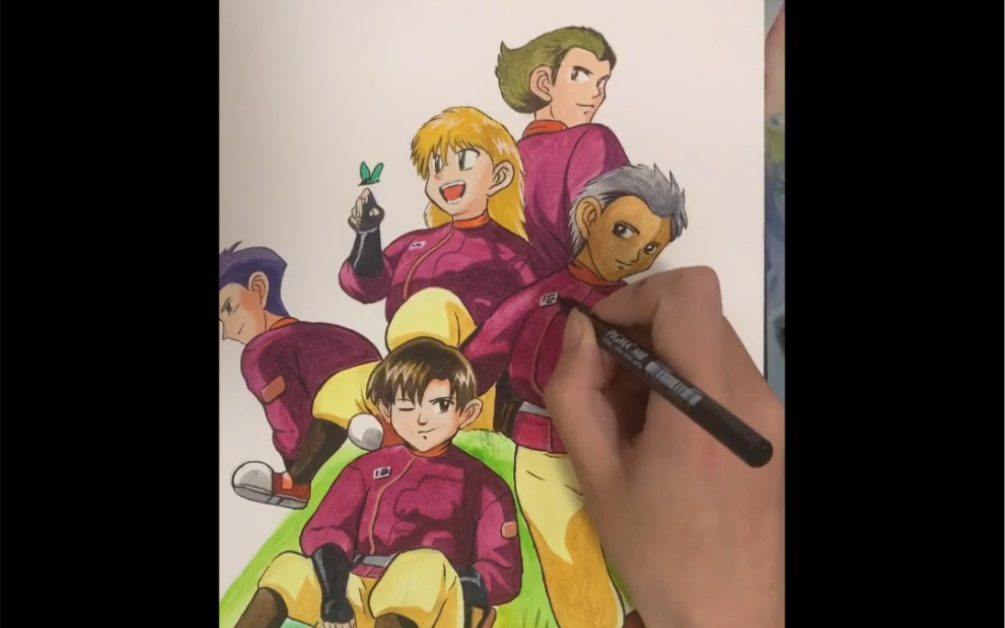 水彩过程四驱兄弟德国铁狼队海尔修米叶利阿道夫黑斯拉