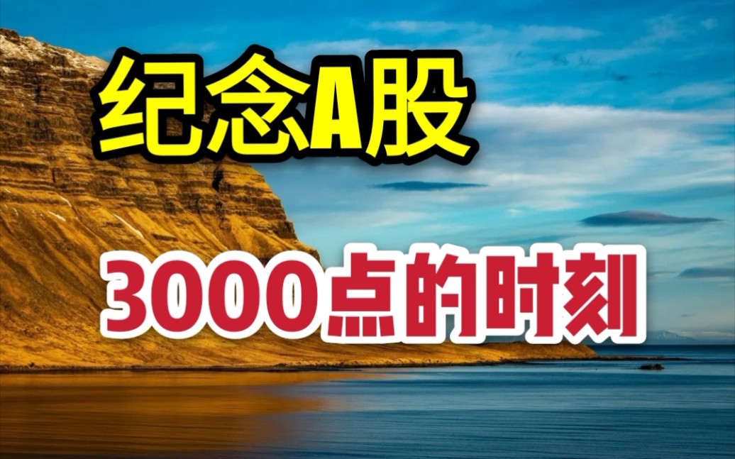 纪念A股3000点下方哔哩哔哩bilibili