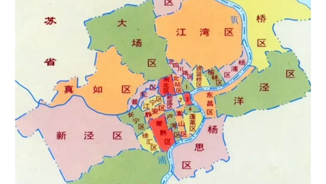 1952年的上海地图