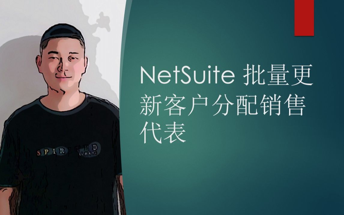 NetSuite 批量更新客户分配销售代表哔哩哔哩bilibili