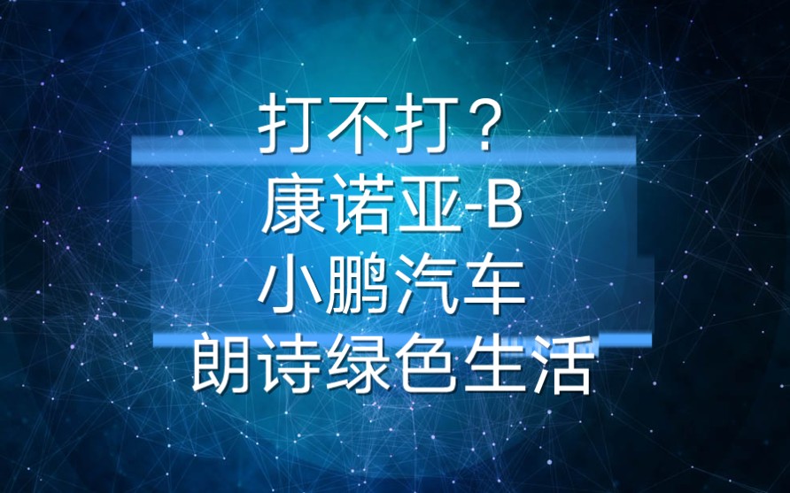 两分钟解析:康诺亚,小鹏,朗诗绿色生活 打不打?#港股打新#港股ipo#康诺亚#小鹏#朗诗绿色生活哔哩哔哩bilibili