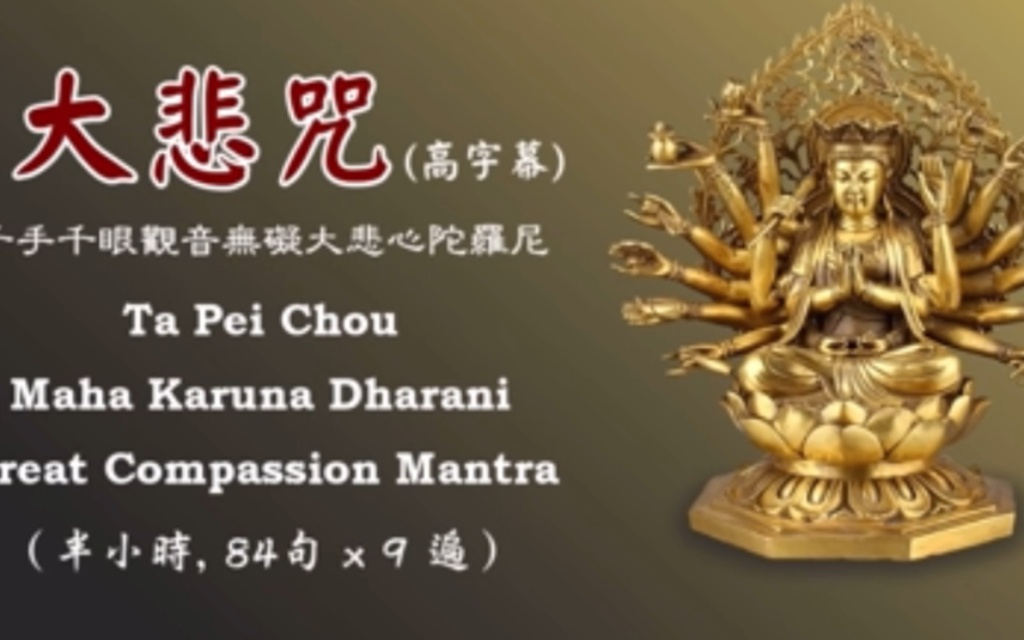 梵音 梵唱大悲咒 我个人最喜欢的版本 配字幕 静心佛学 放松宁静 净化