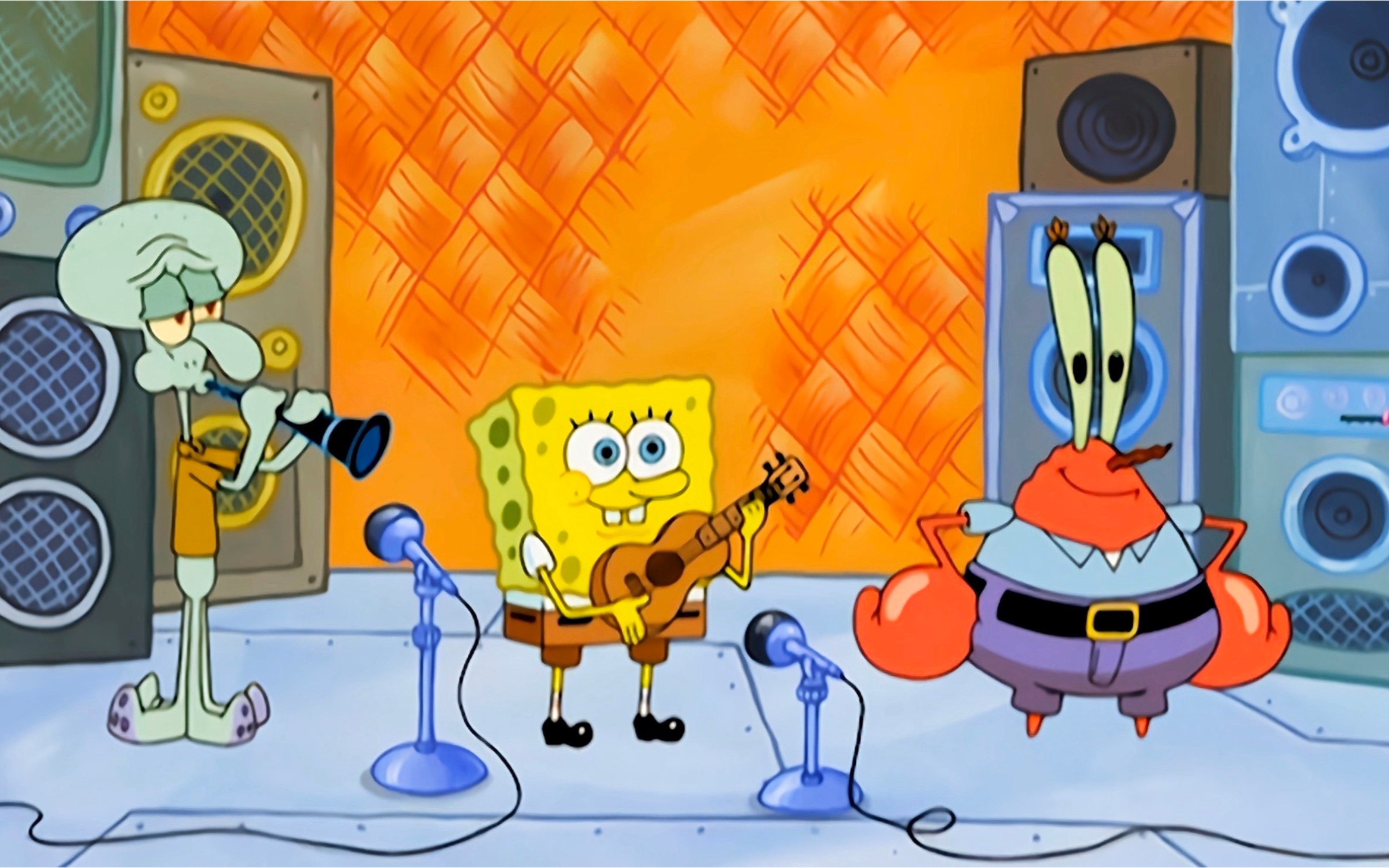 蟹老板卖掉了蟹堡王,筹钱带海绵宝宝和章鱼哥开演唱会