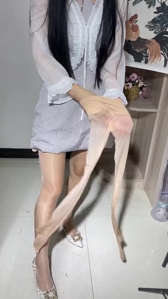 气质女人味 #显腿长 #连裤袜 #360极光袜 #油亮袜
