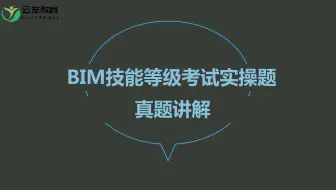 bim一级十三期BIM小白必看考试易错点