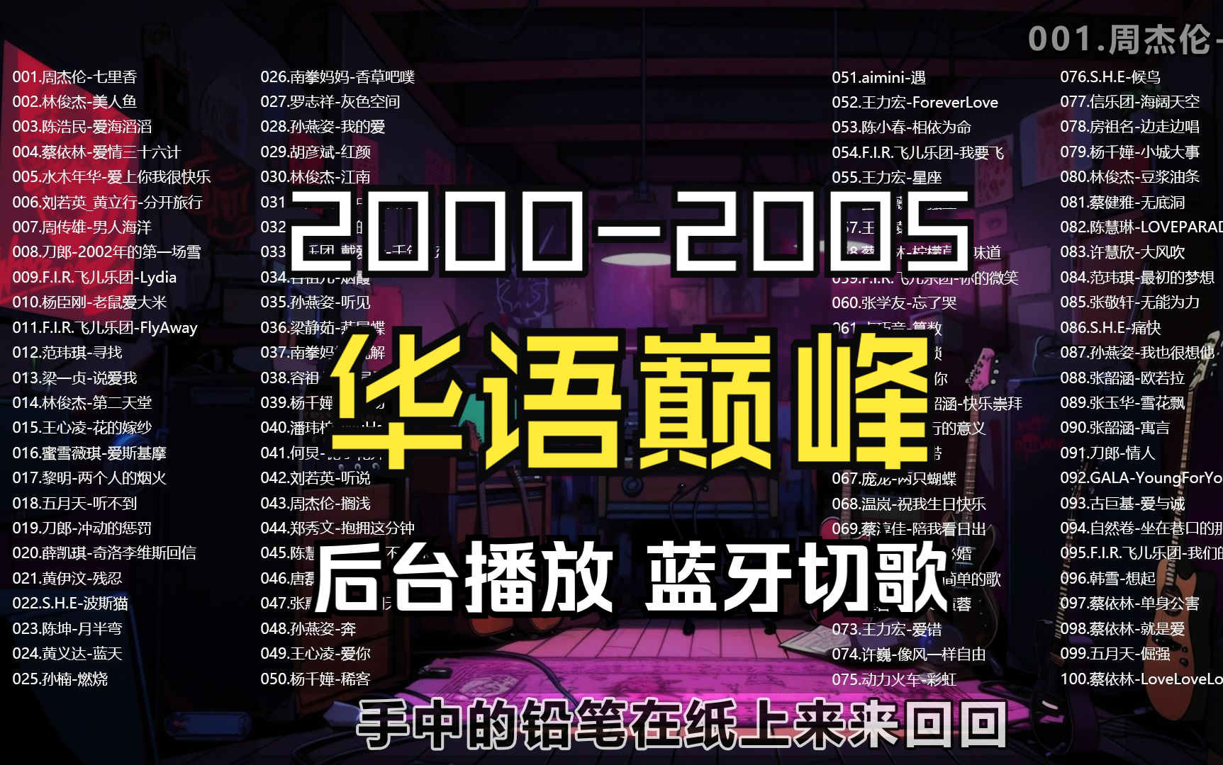 [图]【华语巅峰2000-2005年代】125首歌曲大合集、分P播放、无损音质、在温馨的音乐主题房间听歌(壁纸在评论区领取)