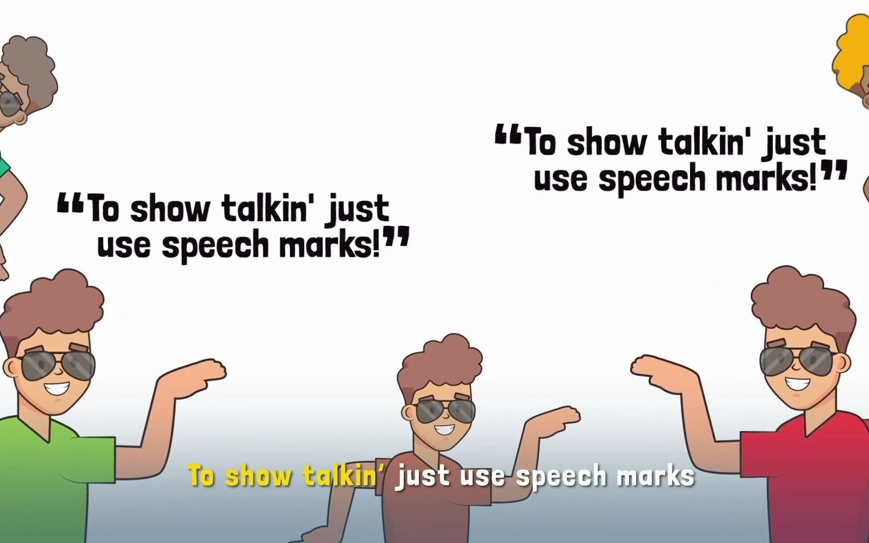 sing with grammarsaurus - speech marks_inverted commas