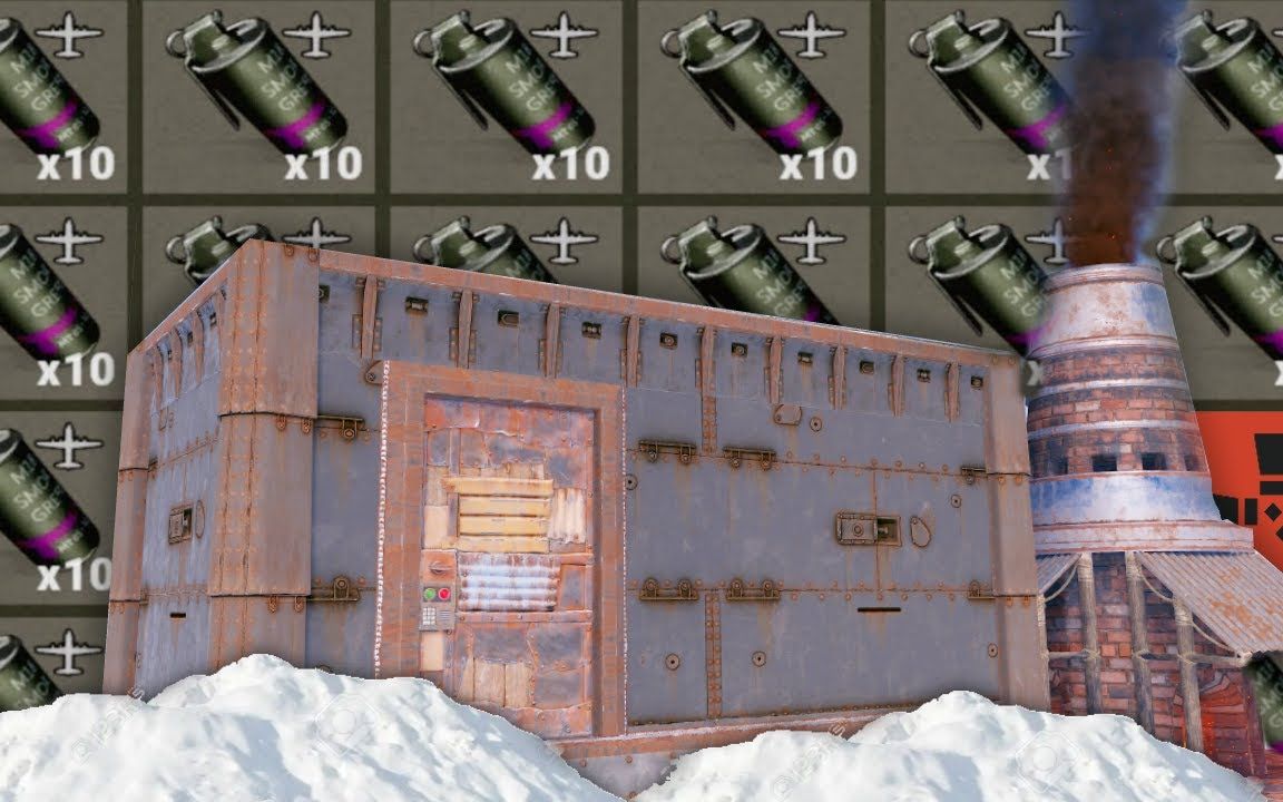 rust-抄一个大量空投烟和物资的秘密基地