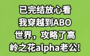 下载视频: 【全文已完结】我穿越到ABO世界，被分配了高岭之花alpha老公!