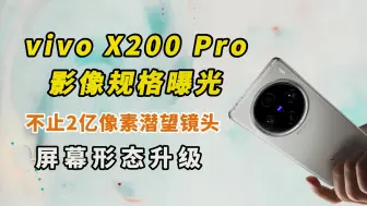 Download Video: vivo X200 Pro影像规格曝光，不止2亿像素潜望镜头，屏幕形态升级