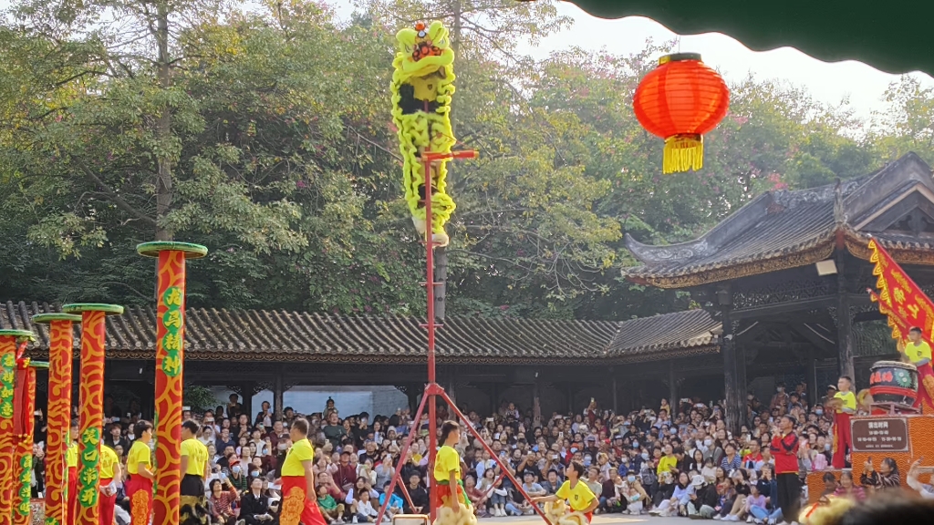 佛山祖庙元旦醒狮表演