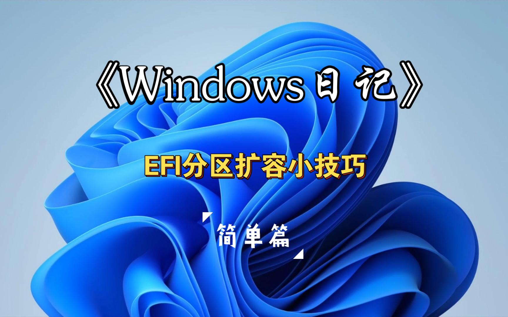 Windows系统如何扩容EFI分区的简单教程哔哩哔哩bilibili