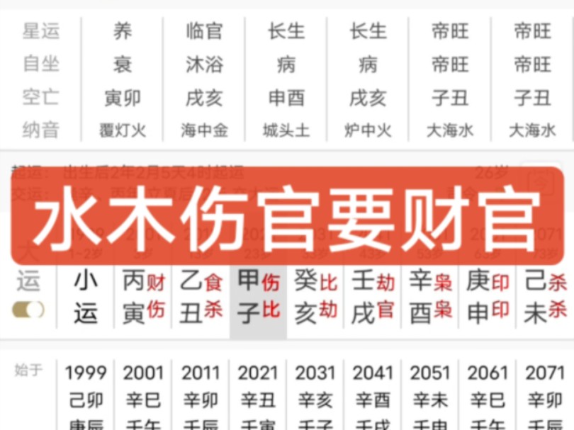 水木伤官要财官 伤官格中财运最好的格局 两分钟看懂哔哩哔哩bilibili