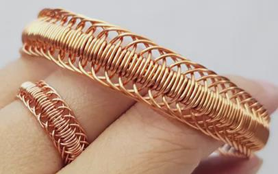 【静默的美好】玩金属丝编织手镯环和耳套_哔哩哔哩_bilibili