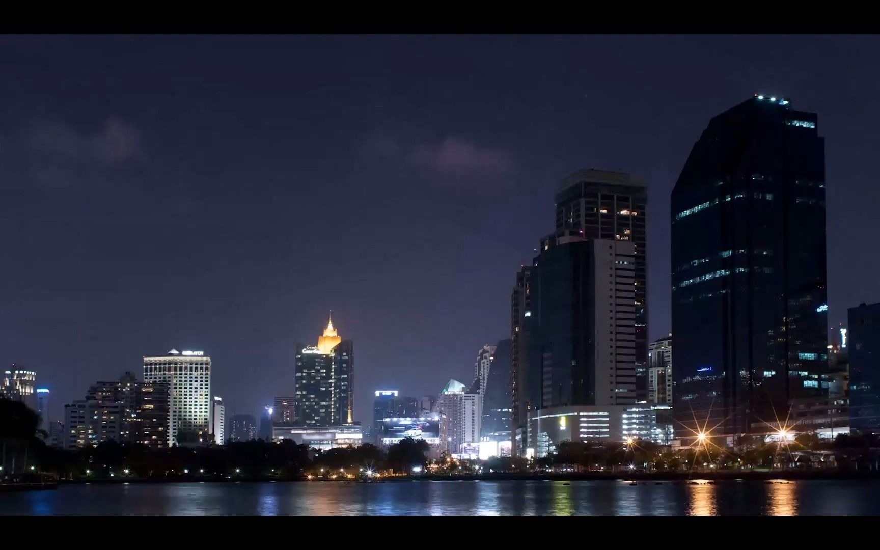 活动  4k实拍夜晚下城市景色视频素材