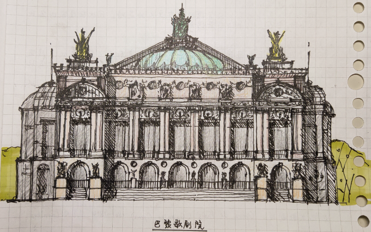 巴黎歌剧院立面图图片