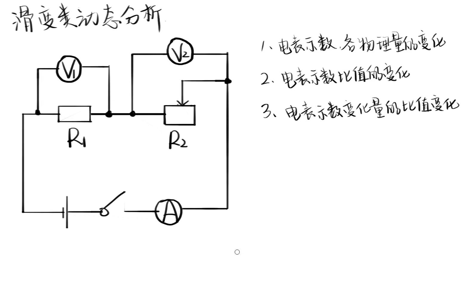 滑动变阻器动态电路分析二