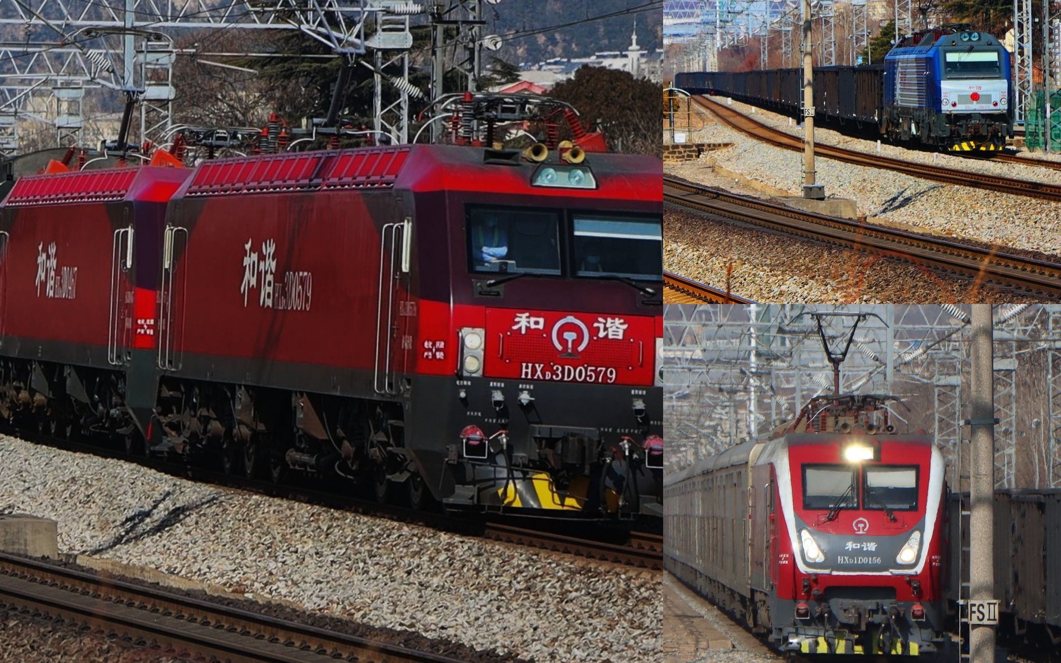 中国铁路货列大河站待避双机客车和行包快运x111次全纪录