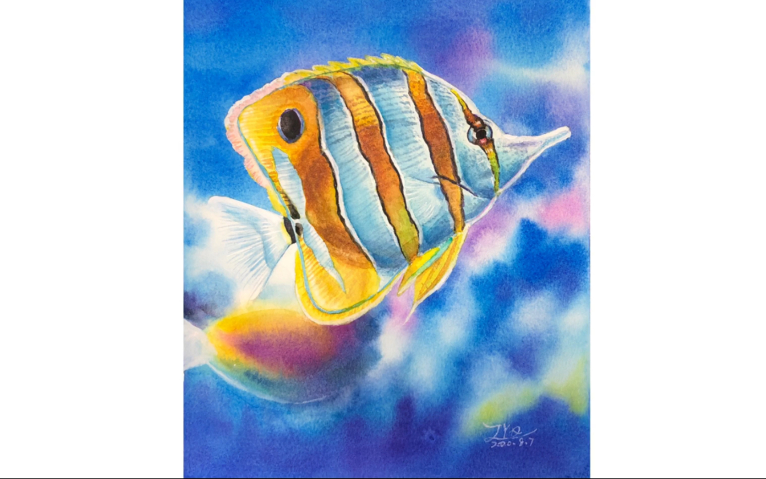 马利小天使的逆袭之战【夏日冰饮水彩过程 肉松讲解】