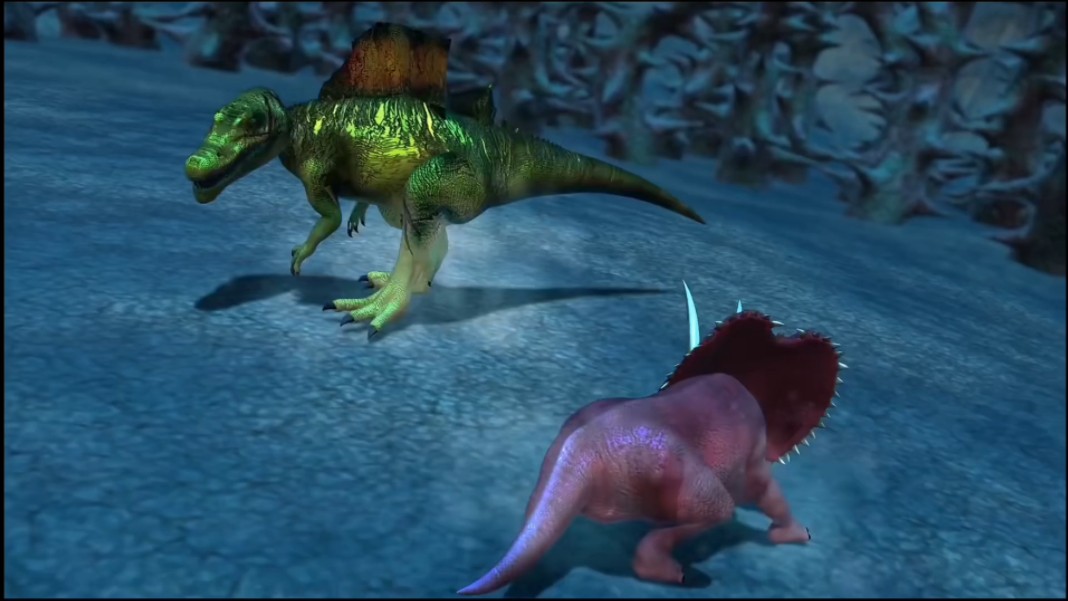 【恐龙争霸】棘龙vs五角龙(搞笑配音版)