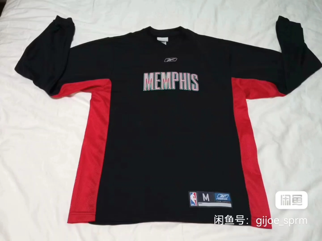 锐步reebok 灰熊队 au 刺绣球员版球衣威廉姆斯同款尺码m~长度73,胸围