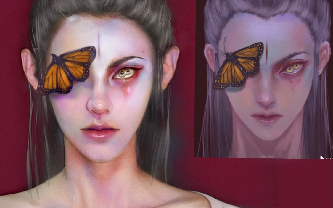 【抗氧】画中人仿妆|双瞳蝶妖·小说中的邪魅男二