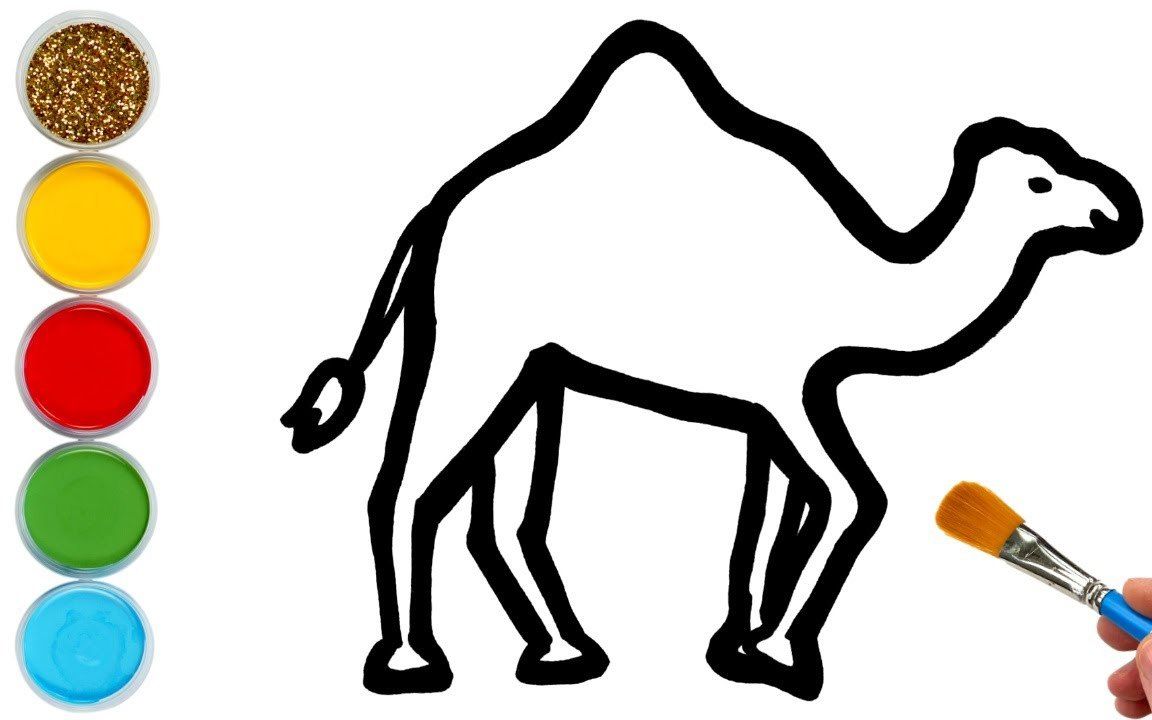骆驼卡通简笔画图片