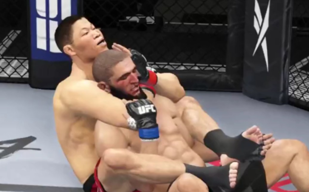 李景亮一拳击倒奇马耶夫,然后裸绞降伏!