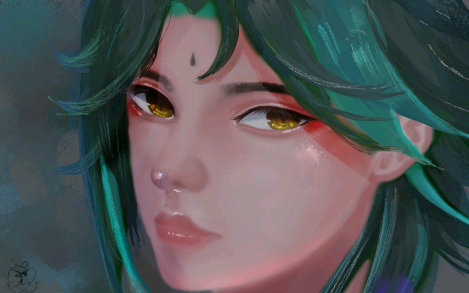 活动作品板绘魈