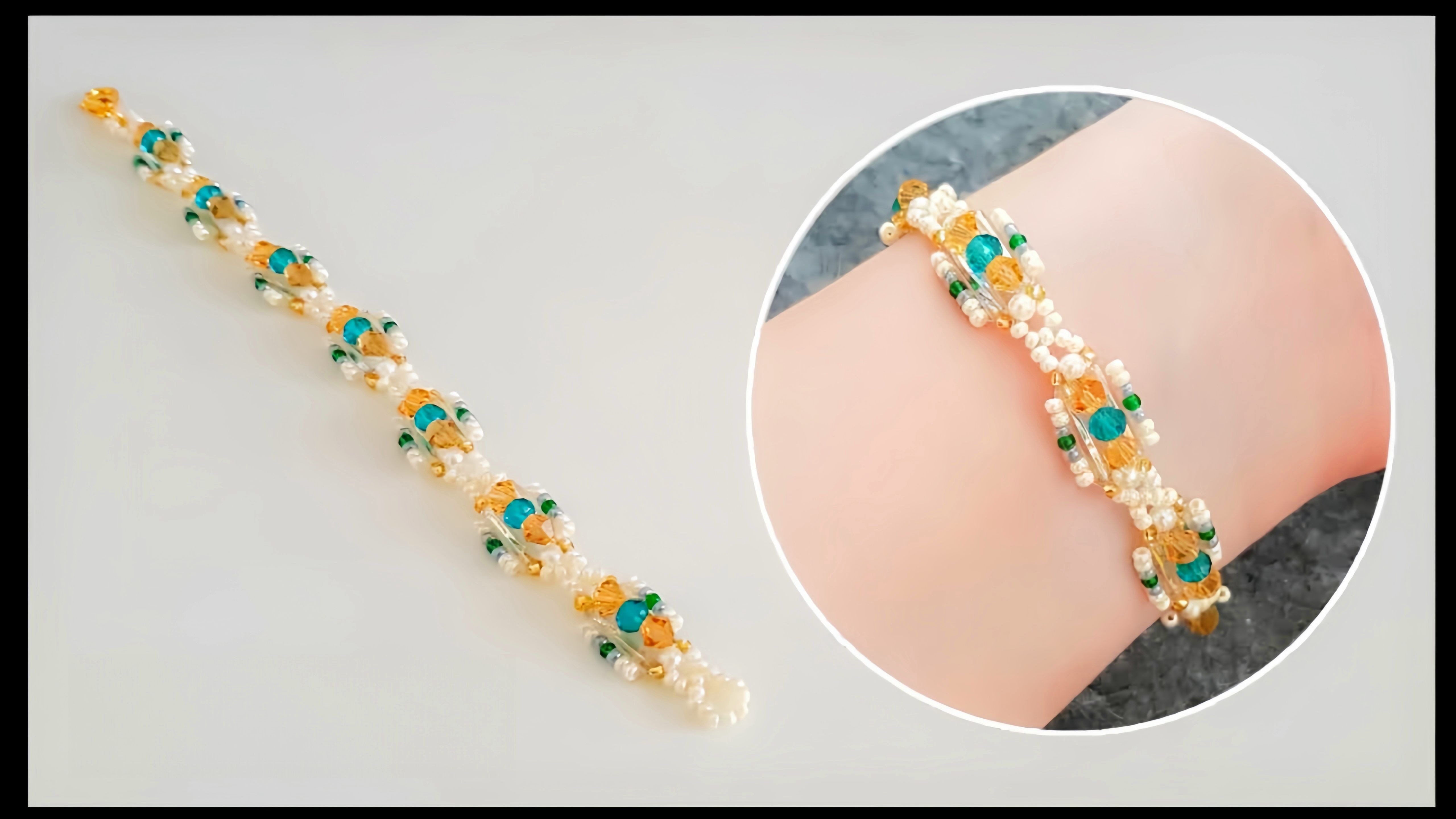 串珠教程-小仙女串珠珍珠细手链