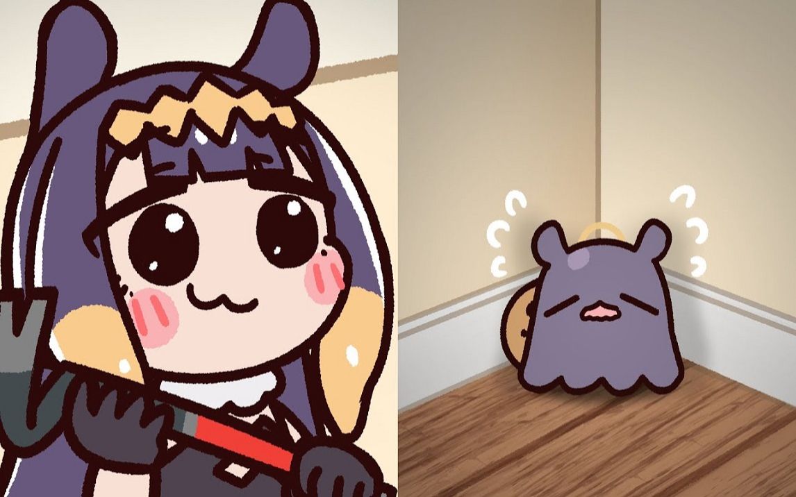 bad takodachi getting bonked