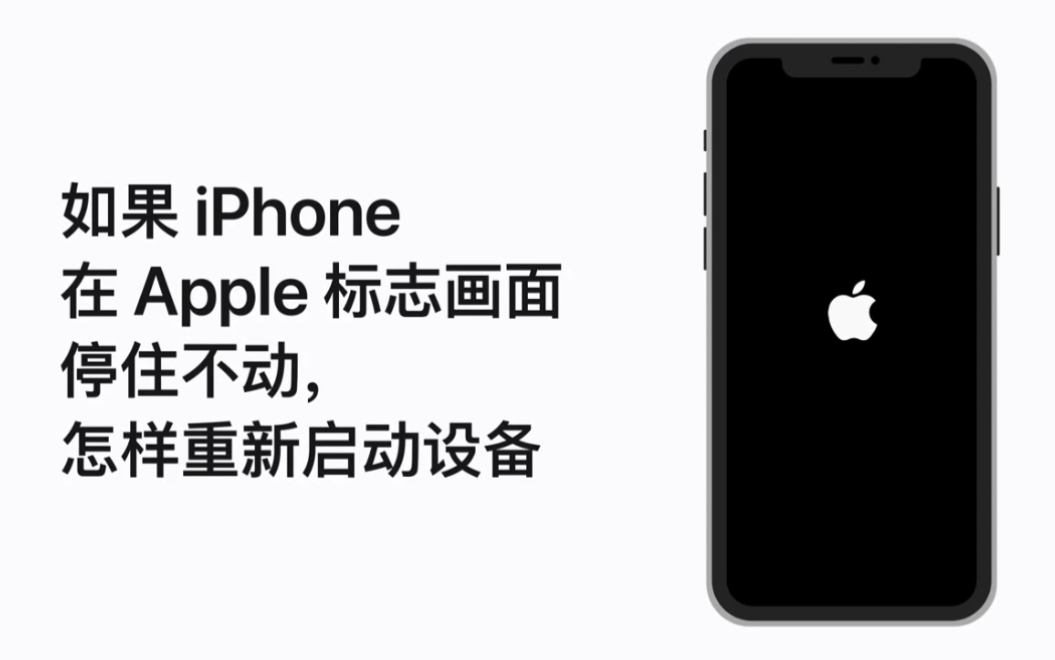 如果 iPhone 在 Apple 标志画面停住不动,怎样重新启动设备 - Apple 支持(中国大陆)