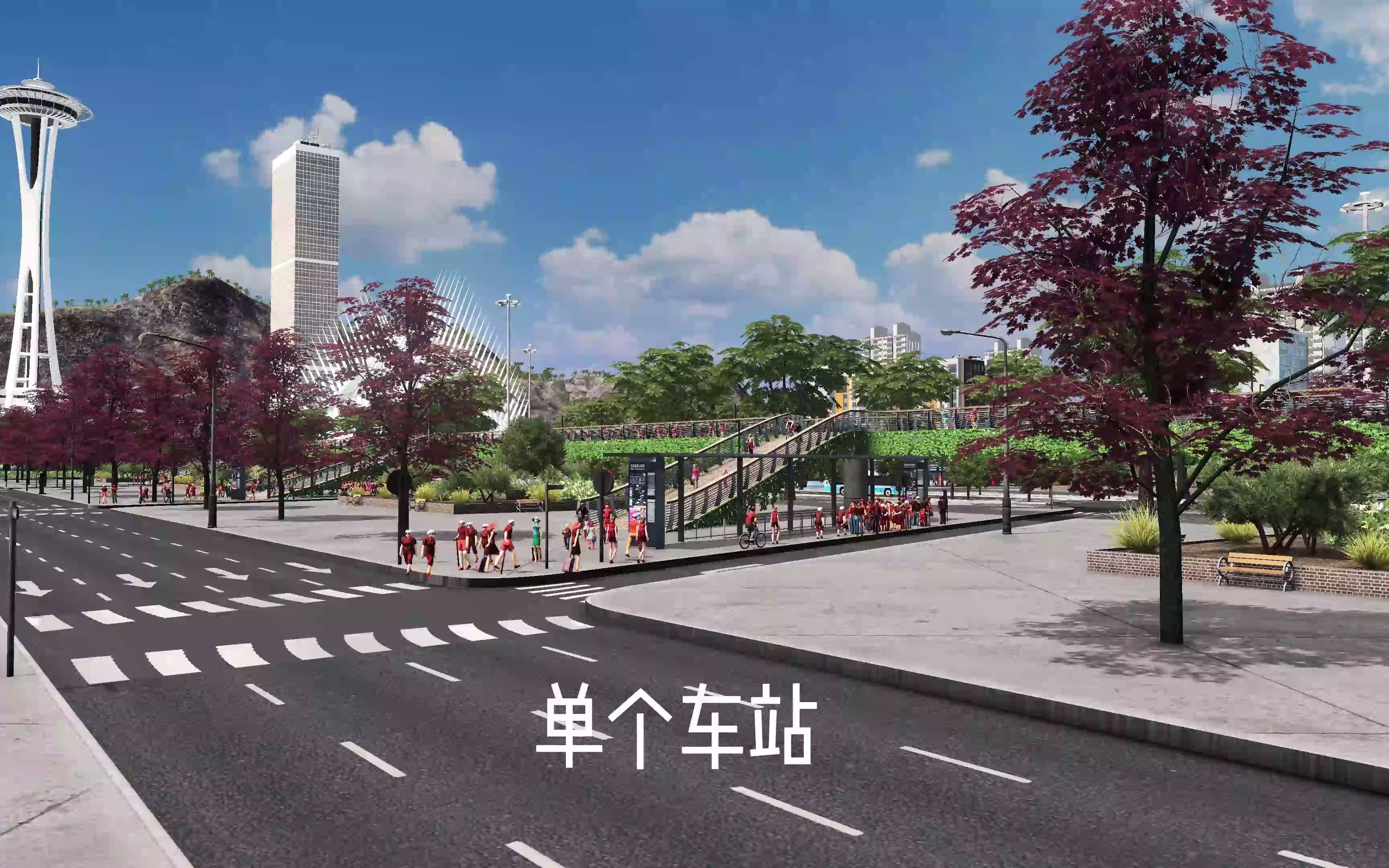 [图]【叶落CSUR】《都市天际线》落城建设分享系列之公交换乘枢纽