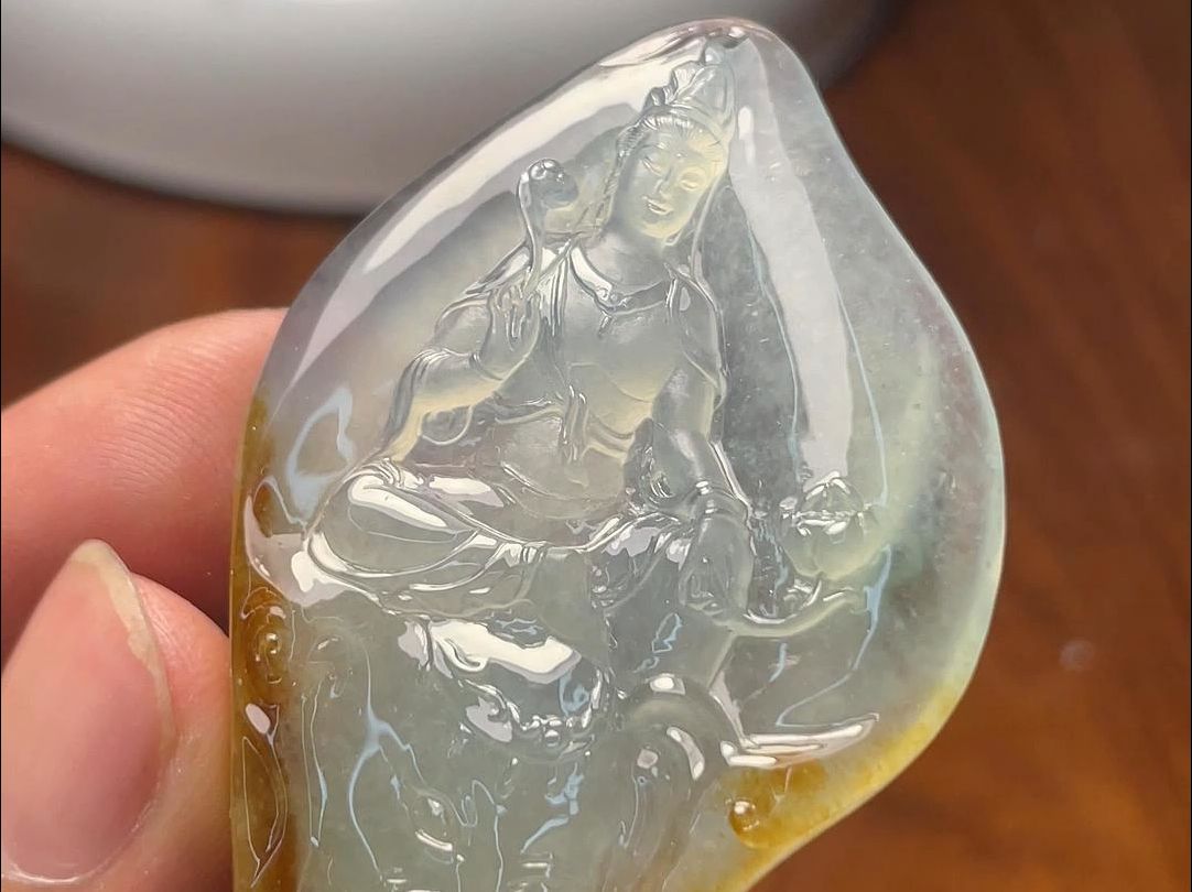 俏色巧雕,普贤菩萨