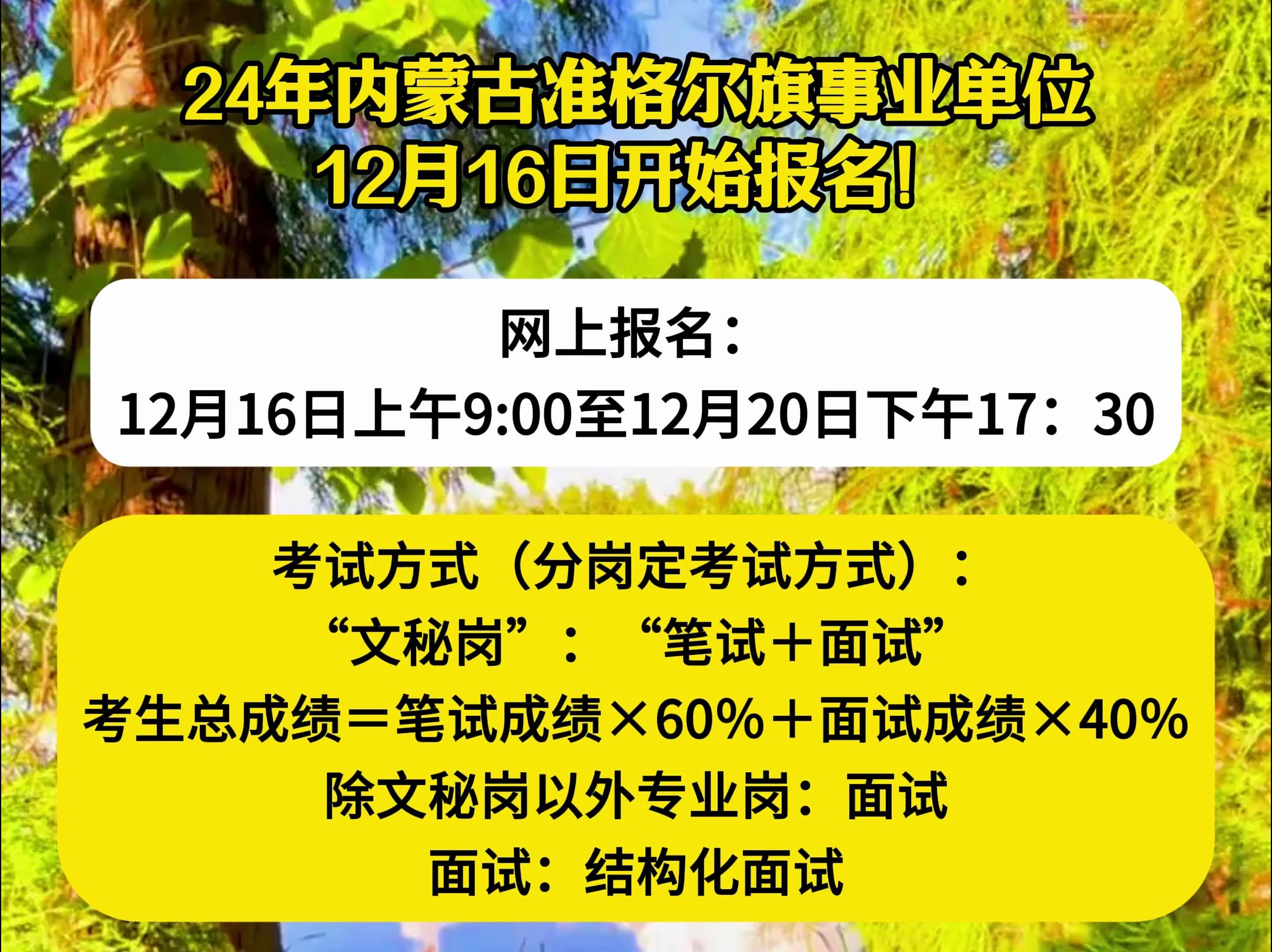 24年内蒙古准格尔旗事业单位12月16日开始报名!哔哩哔哩bilibili