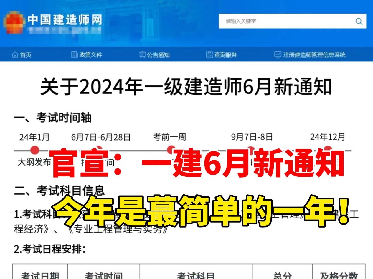 【一建】一建蕞新消息:24年是未来三年中最简单的一年!3个月过24年一建!能帮一个是一个…哔哩哔哩bilibili