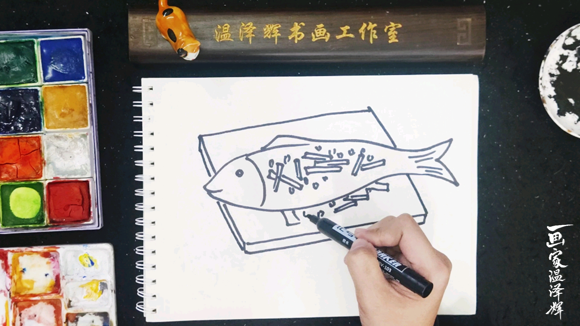 红烧武昌鱼简笔画图片