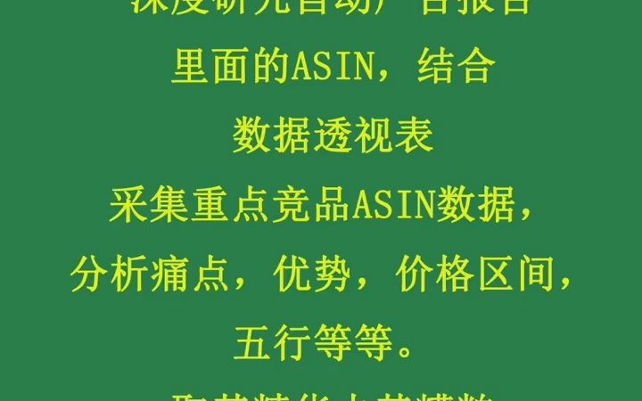 亚马逊广告优化,深度研究自动广告报告里面的ASIN,数据采集,高效运营  抖音哔哩哔哩bilibili