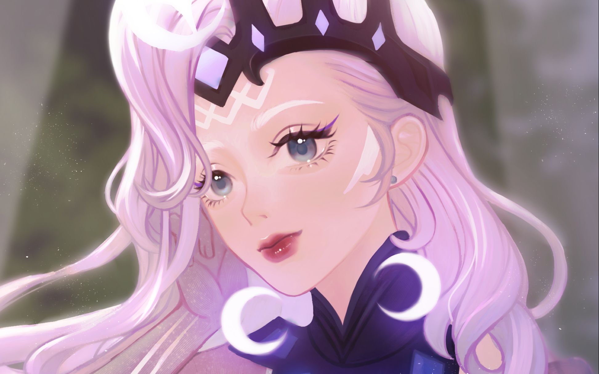 【csp】一张从全身横插变成竖屏壁纸最后变成头像的守望先锋月神摸鱼