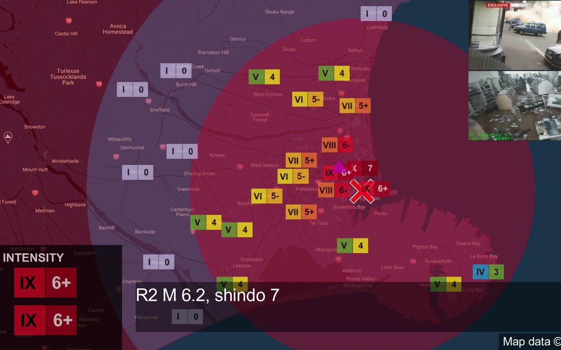 2011年2月22日,新西兰克莱斯特彻奇大地震,基督城大地震,6.1~6.3级,设想的紧急地震速报.哔哩哔哩bilibili