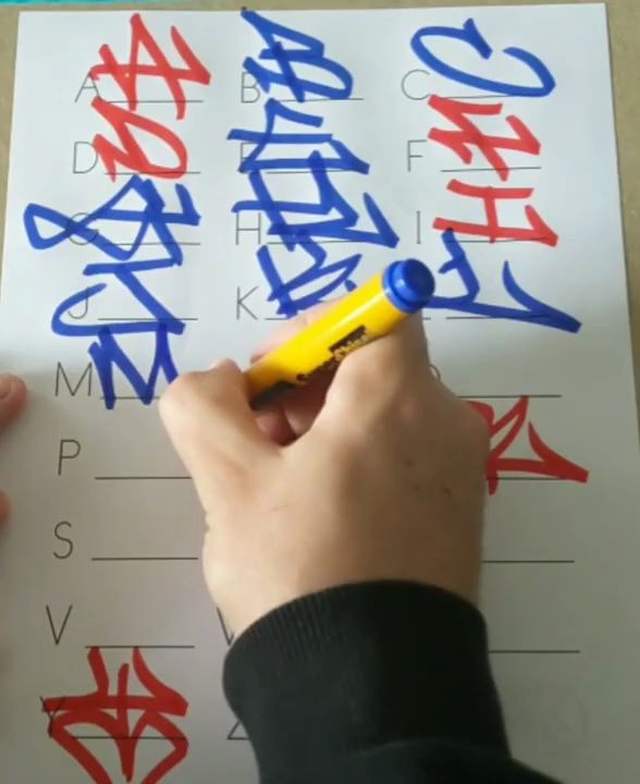 【涂鸦】新手必练的handstyle字母表
