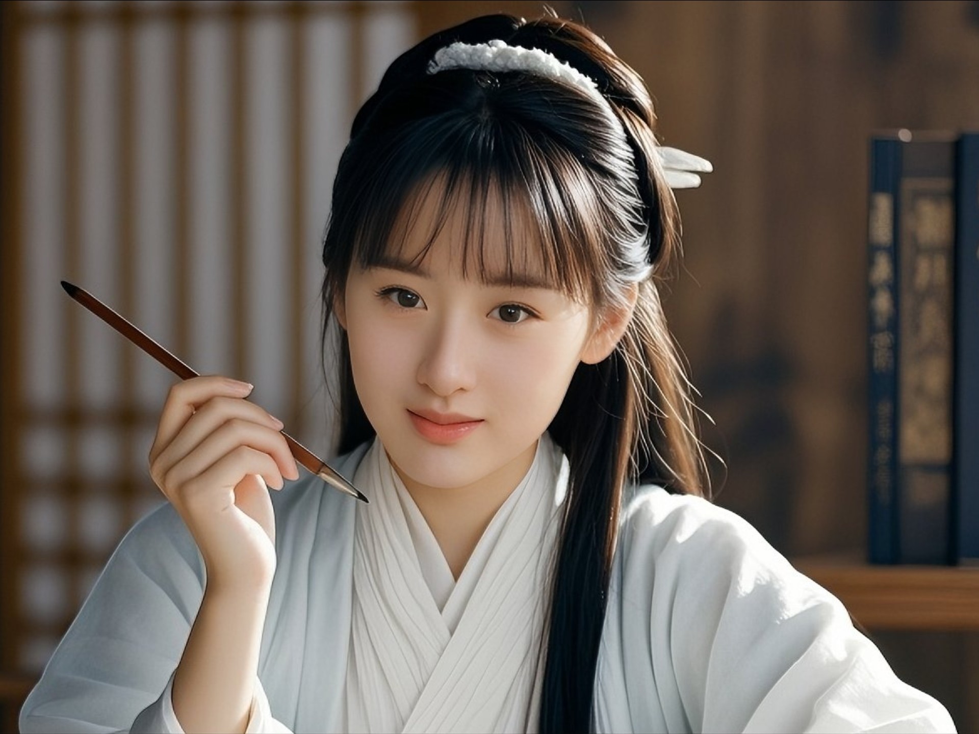 一身白衣融雪,写尽河山痴与情 #莫山山