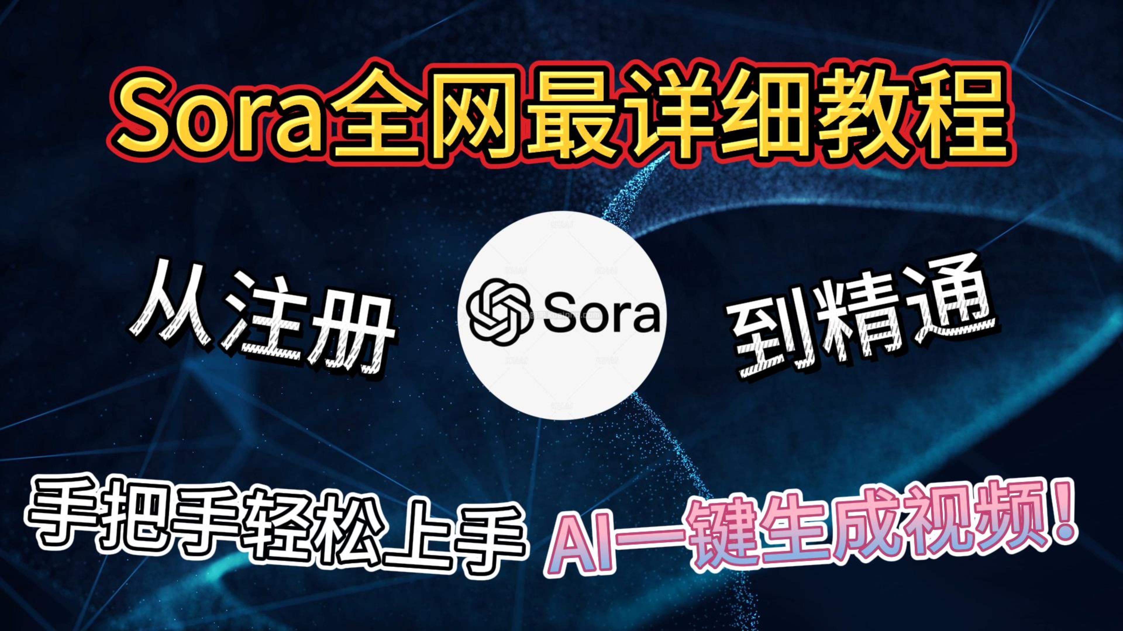 Sora最强AI视频生成教程,人人都能当导演,手把手轻松上手Sora.哔哩哔哩bilibili